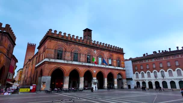 Πλατεία Duomo Cremona Ιταλική Αρχιτεκτονική Δήμος Cremona Ιταλία 2024 Υψηλής — Αρχείο Βίντεο