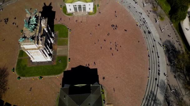 Luftaufnahme Arco Della Pace Und Stadtbild Mit Blick Auf Die — Stockvideo