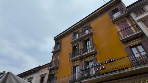 Verona Itália 2024 Restaurante Verona Caminhe Pela Parte Histórica Verona — Vídeo de Stock