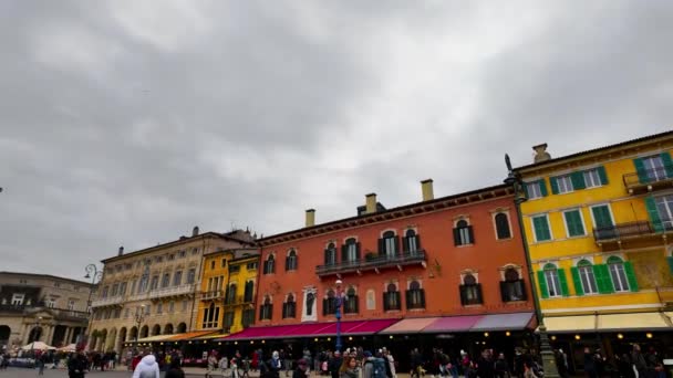 Verona Veneto Itália 2024 Arquitetura Cidade Verona Caminhe Pela Parte — Vídeo de Stock