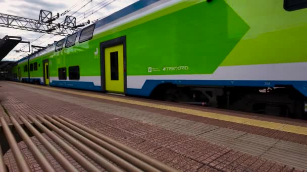 Train Grande Vitesse Passant Par Gare Rogoredo Milan Italie 2024 — Video