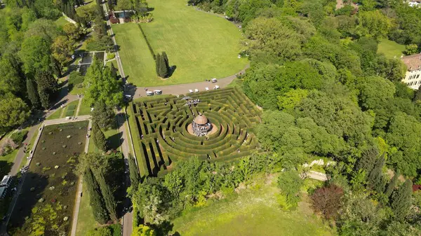 Gyönyörű Park Labirintussal Sigurta Garden Park Valeggio Sul Mincio Egy — Stock Fotó