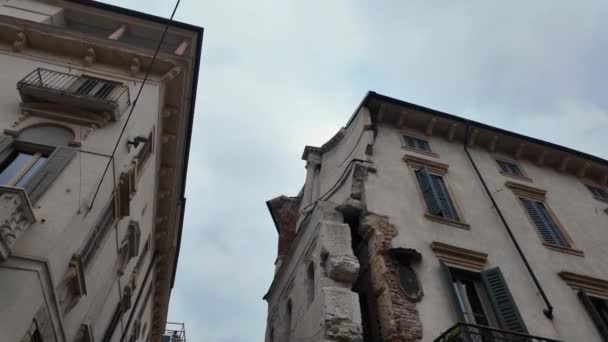 Architettura Storica Verona Passeggiata Nel Centro Storico Verona Architettura Vecchi — Video Stock