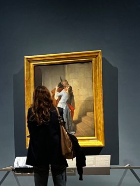 Milan, İtalya, 6 Ekim 2024: Brera Müzesi resimleri. Milan 'daki sanat galerileri. 