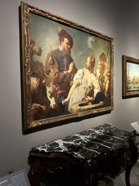 Milan, İtalya, 6 Ekim 2024: Brera Müzesi resimleri. Milan 'daki sanat galerileri. 