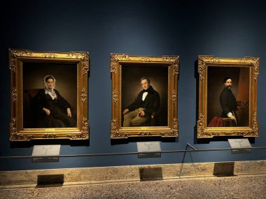 Milan, İtalya, 6 Ekim 2024: Brera Müzesi resimleri. Milan 'daki sanat galerileri. 