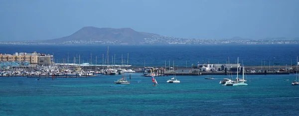 Corralejo Fuerteventura Spanien Maj 2023 Utsikt Över Hamnen Corralejo Med — Stockfoto