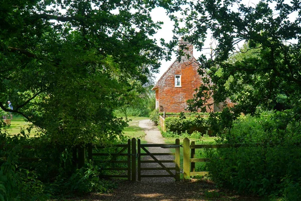 Ludham Norfolk England July 2023 Toad Hole Cottage Trees Gate — Stock Photo, Image