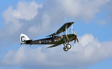 ICKwell, BEDFORDSHIRE, İngiltere - Eylül 06, 2020: Vintage De Havilland DH51 