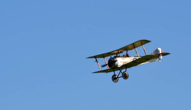 ICKwell, BEDFORDSHIRE, İngiltere - Eylül 06, 2020: Vintage 1916 Sopwith Pup 1..