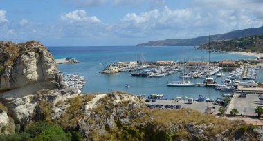 View of Tropea marina Calabria Italy clipart