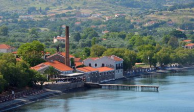 Molyvos, Lesvos, Greece  Olive Press Hotel, Restaurant and Beach. clipart