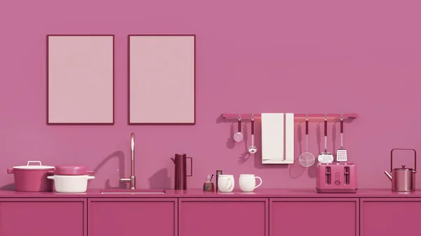 Viva Moru 2023 Yılında Mutfak Odasında Moda Olan Bir Renk — Stok fotoğraf