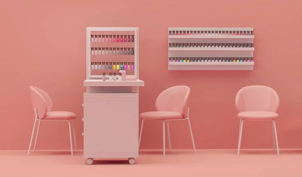 Beauty Spa Nail Salon Peach Fuzz Color Trend 2024 Background — Stockfoto