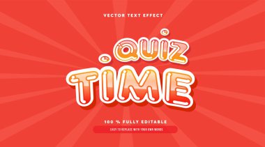 Yazdırılabilir metin efekti - Sınav Zamanı ve Sınav İpuçları 3d karikatür şablonu biçim premium vektörü. Moda renk arkaplanı