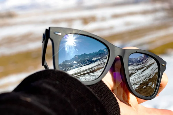 stock image sunglasses on the beach