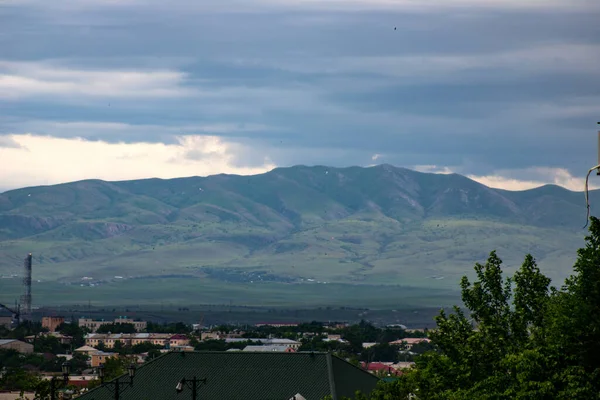 Вид Сільський Пейзаж Гори Села Чорногорія — стокове фото