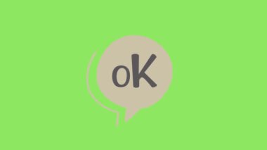 Açıklama videosu, piktogram, çizgi roman, anime için yeşil ekran şablonu olan balon tarzı yazı kutusu sembolü. Web sitesi, açıklama videoları ve beyaz tahta hikayeleri için kullanışlı.  