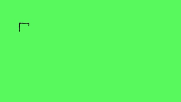 Geanimeerde Zwarte Vinkje Teken Teken Vierkant Selectievakje Groene Achtergrond Met — Stockvideo