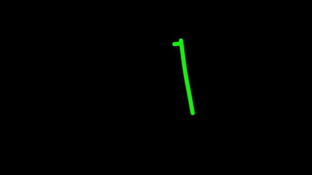 2D动画绿色方块复选框 并在透明的背景上勾选符号 简单的打勾图标 正勾符号核准 正确的概念 查看标记图标动画 — 图库视频影像