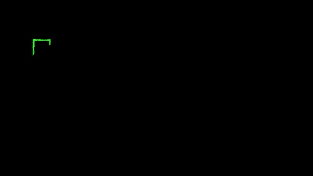 Анімований Зелений Знак Чеку Знак Квадратній Коробці Прозорим Фоном Порожнім — стокове відео