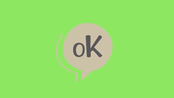 Dachte Blase Stil Textbox Zeichen Symbol Mit Grünem Bildschirm Vorlage — Stockvideo