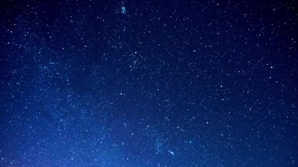 Анімований Фон Рухомою Зіркою Блакитного Фону Галактики Мільйонами Планет Рухаються — стокове відео