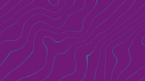 Wavy Sky Blue Lines Motion Graphic Purple Abstract Background Animation — Vídeo de Stock