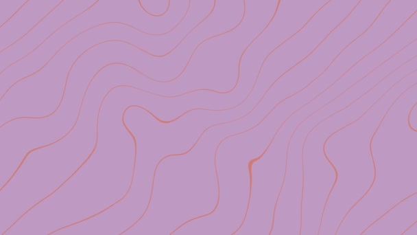 Волнистый Оранжевый Lines Motion Graphic Фиолетовом Фоне Анимации Улучшите Визуальные — стоковое видео