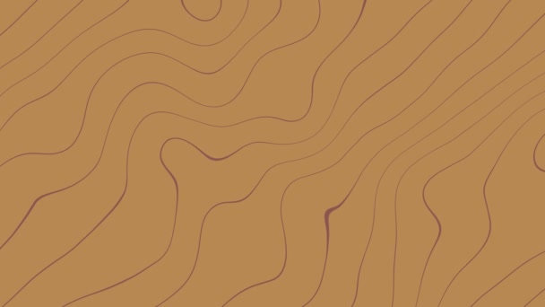 Linhas Castanhas Onduladas Motion Graphic Light Brown Abstract Background Animation — Vídeo de Stock