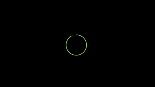 Animation Του Σημαδιού Τσιμπούρι Πράσινο Κύκλο Διαφανές Υπόβαθρο Κινούμενο Σήμα — Αρχείο Βίντεο