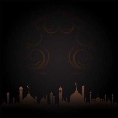 Kurban Bayramı, Kurban Bayramı, Kurban Bayramı, Ramazan, İslami Yeni Yıl ve kaliteli ve zarif tasarımlara sahip diğerleri için Premium Vektör şablonu. Çiçek etkisi. En alttaki cami. Düzenlenebilir. EPS 10