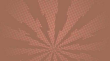 Popüler sanatta kahverengi arka plan ve komik çizgi film tarzı. Basit düz gün ışığı enerji işareti dönüyor. Ticari olarak arka plan olarak kullanılıyor. Kopya alanı ile Halfton etkisi soyut arkaplan. 4K 