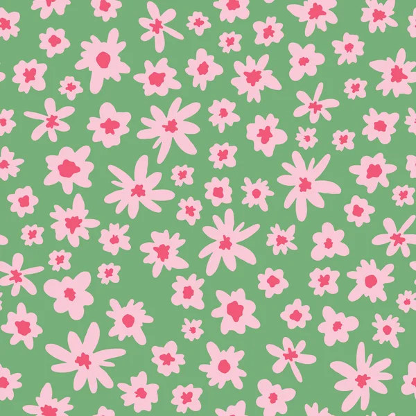 seamless pattern with flowers, vector illustration. Random placed, vector calico millefleurs all over surface print 