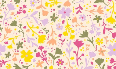 Kusursuz çiçek desenli vektör çizimi