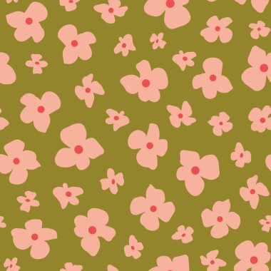 Çiçeklerle çizilmiş renksiz desen