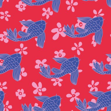 Tropikal çiçekler ve yapraklarla kusursuz bir desen. vektör illüstrasyonu.