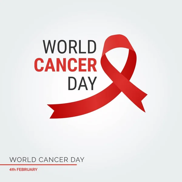 2月4日世界癌症日 — 图库矢量图片