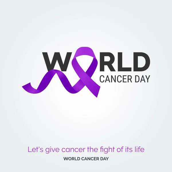 Vamos Dar Câncer Luta Sua Vida Dia Mundial Câncer — Vetor de Stock