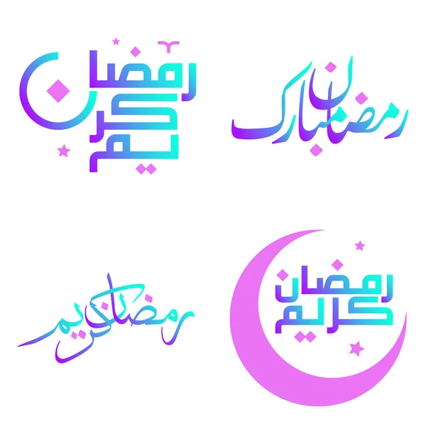 Calligraphie Dégradée Élégante Pour Ramadan Kareem Greetings Vector Design — Image vectorielle