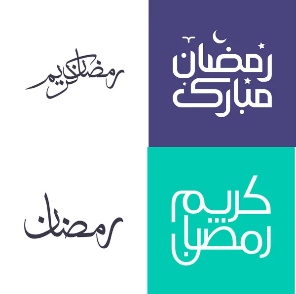 stock vector Celebrate the Month of Ramadan with Minimalist Arabic Calligraphy Pack.