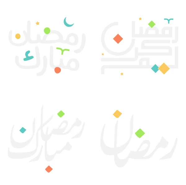 Illustration Vectorielle Ramadan Kareem Salutations Avec Calligraphie Arabe — Image vectorielle