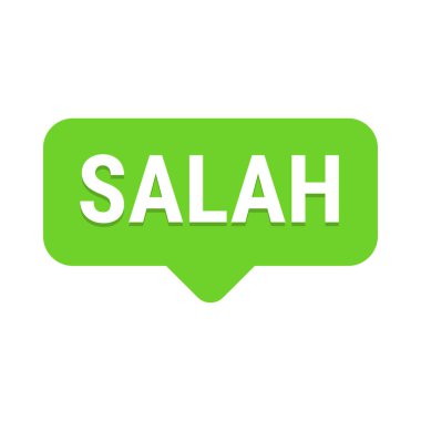 Ramazan 'da Oruç ve Namaz Hakkında Bilgi Veren Salah Yeşil Vektör Çağrı SancağıName