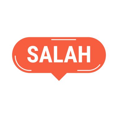 Ramazan 'da Oruç ve Namazla İlgili Bilgi Veren Salah Kırmızı Vektör Çağrı Pankartı