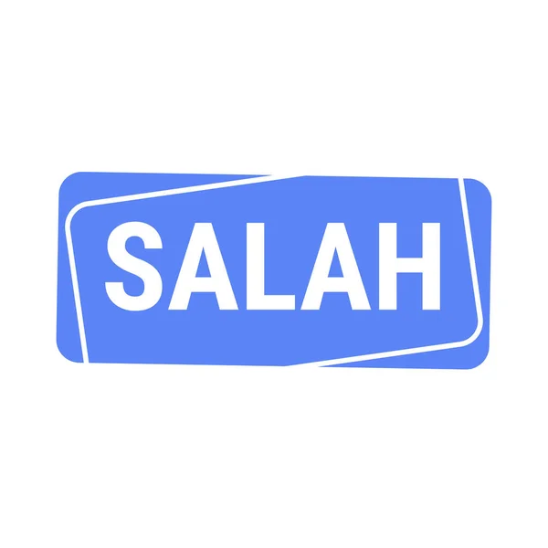 Salah Blue Vector Callout Banner Met Informatie Vasten Gebed Ramadan — Stockvector