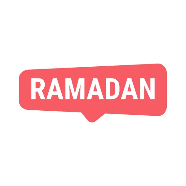 Ramadan Kareem Rode Vector Callout Banner Met Maan Arabische Typografie — Stockvector