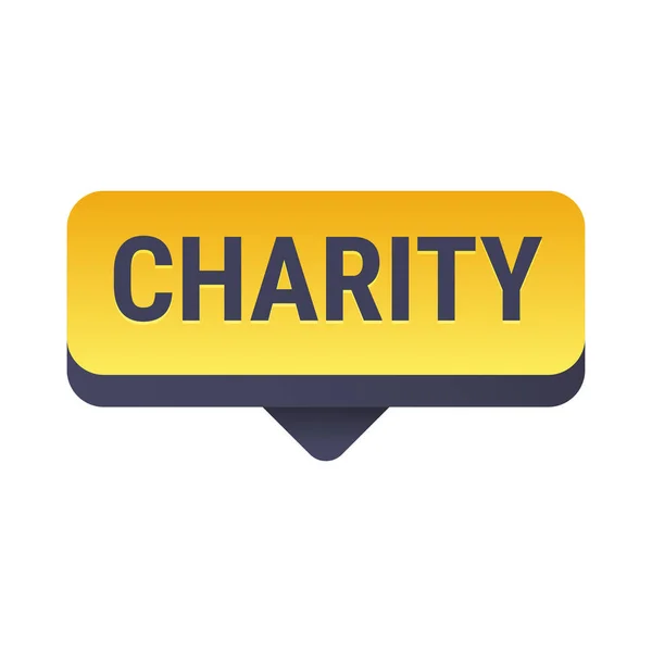 Banner Advertencia Vectores Amarillos Caridad Generosidad Con Recordatorio Para Dar — Vector de stock