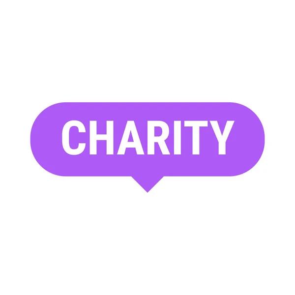 Caridad Generosidad Purple Vector Callout Banner Con Recordatorio Para Dar — Vector de stock