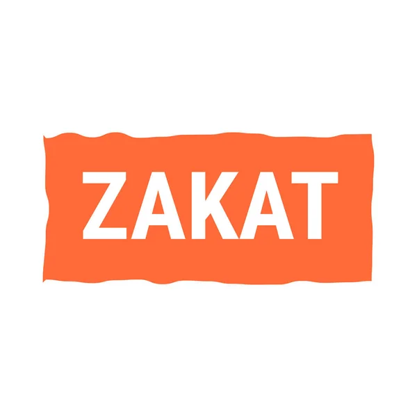 Zakat Expliqué Bannière Appel Vectoriel Orange Avec Des Informations Sur — Image vectorielle