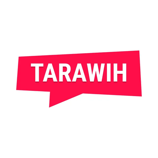 Guía Tarawih Banner Llamada Vectores Rojos Con Consejos Para Una — Archivo Imágenes Vectoriales